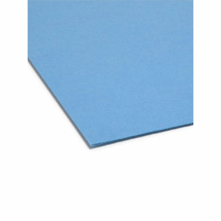 Reinforced Top Tab Colored File Folders, 1/3-Cut Tabs: Assorted, Legal Size, 0.75" Expansion, Blue, 100/Box