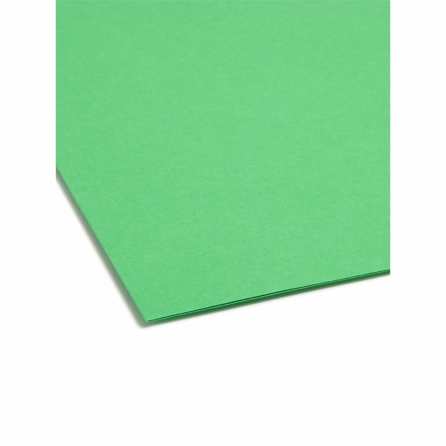 Top Tab Colored Fastener Folders, 0.75" Expansion, 2 Fasteners, Legal Size, Green Exterior, 50/Box