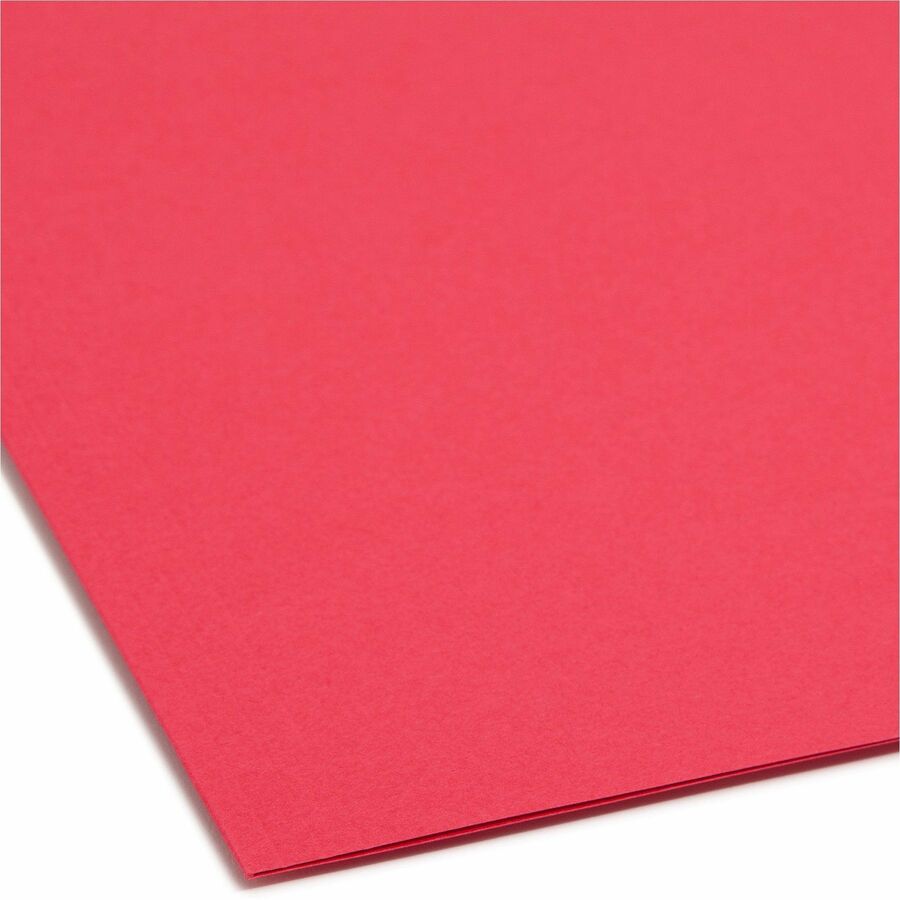 Top Tab Colored Fastener Folders, 0.75" Expansion, 2 Fasteners, Legal Size, Red Exterior, 50/Box