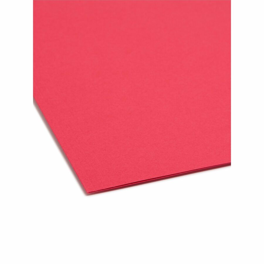 Top Tab Colored Fastener Folders, 0.75" Expansion, 2 Fasteners, Legal Size, Red Exterior, 50/Box