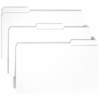 Reinforced Top Tab Colored File Folders, 1/3-Cut Tabs: Assorted, Legal Size, 0.75" Expansion, White, 100/Box