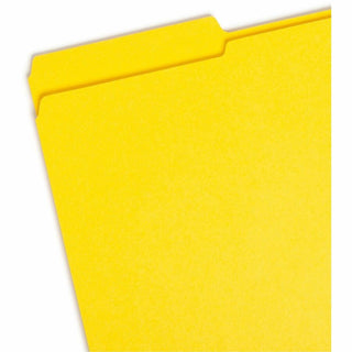Reinforced Top Tab Colored File Folders, 1/3-Cut Tabs: Assorted, Legal Size, 0.75" Expansion, Yellow, 100/Box
