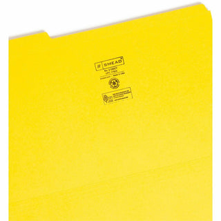 Reinforced Top Tab Colored File Folders, 1/3-Cut Tabs: Assorted, Legal Size, 0.75" Expansion, Yellow, 100/Box