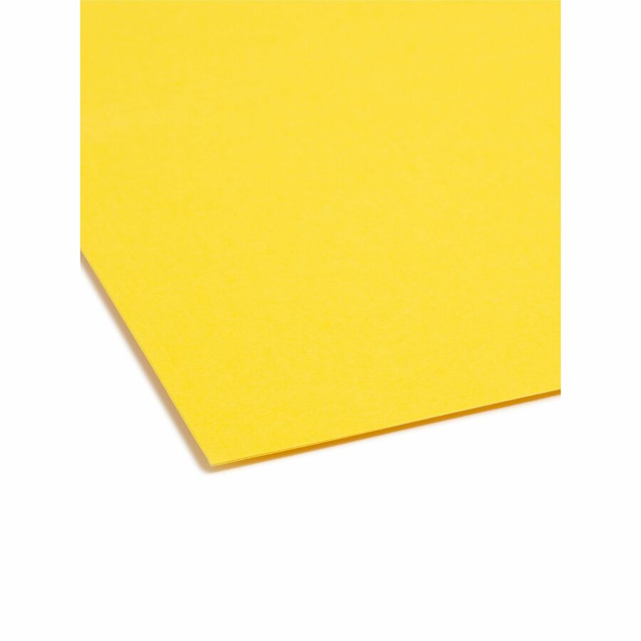 Top Tab Colored Fastener Folders, 0.75" Expansion, 2 Fasteners, Legal Size, Yellow Exterior, 50/Box