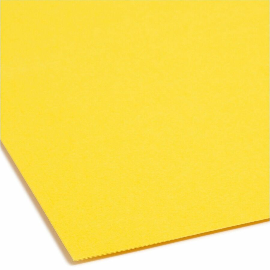 Top Tab Colored Fastener Folders, 0.75" Expansion, 2 Fasteners, Legal Size, Yellow Exterior, 50/Box