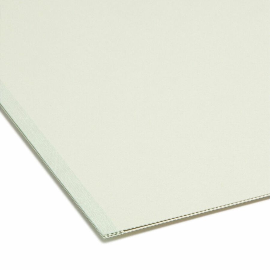 Expanding Recycled Heavy Pressboard Folders, 1/3-Cut Tabs: Assorted, Legal Size, 1" Expansion, Gray-Green, 25/Box