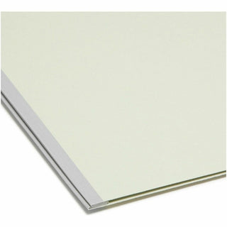 Expanding Recycled Heavy Pressboard Folders, 1/3-Cut Tabs: Assorted, Legal Size, 2" Expansion, Gray-Green, 25/Box
