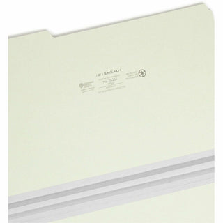 Expanding Recycled Heavy Pressboard Folders, 1/3-Cut Tabs: Assorted, Legal Size, 2" Expansion, Gray-Green, 25/Box