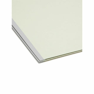 Expanding Recycled Heavy Pressboard Folders, 1/3-Cut Tabs: Assorted, Legal Size, 2" Expansion, Gray-Green, 25/Box