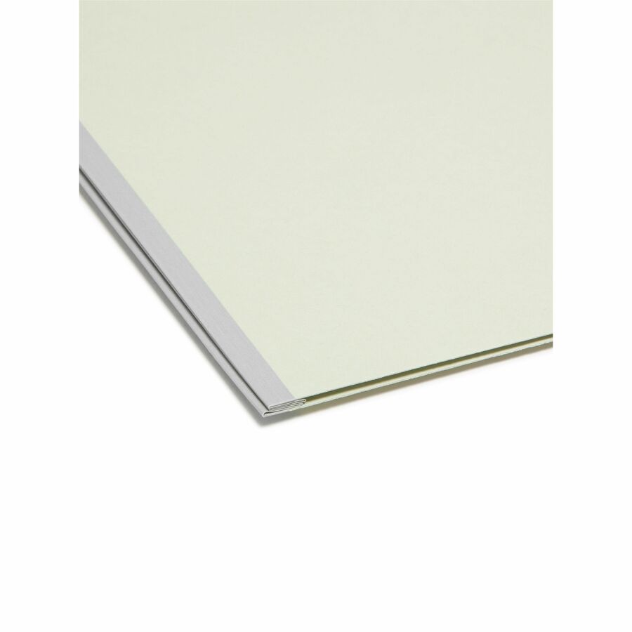 Expanding Recycled Heavy Pressboard Folders, 1/3-Cut Tabs: Assorted, Legal Size, 2" Expansion, Gray-Green, 25/Box