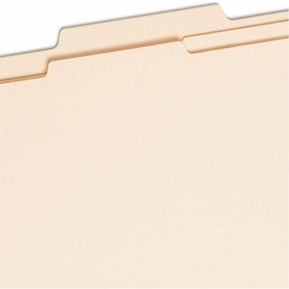 Four-Section Top Tab Classification Folders, 2" Expansion, 1 Divider, 4 Fasteners, Legal Size, Manila, 10/Box