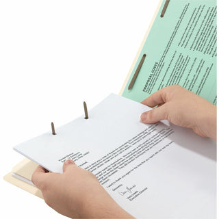 Four-Section Top Tab Classification Folders, 2" Expansion, 1 Divider, 4 Fasteners, Legal Size, Manila, 10/Box