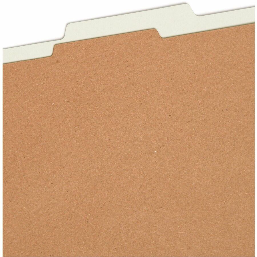 Pressboard Classification Folders, Four SafeSHIELD Fasteners, 2/5-Cut Tabs, 1 Divider, Legal Size, Gray-Green, 10/Box