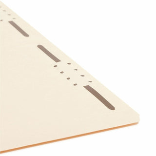 Top Tab Fastener Folders, Straight Tabs, 0.75" Expansion, 2 Fasteners, Legal Size, Manila Exterior, 50/Box