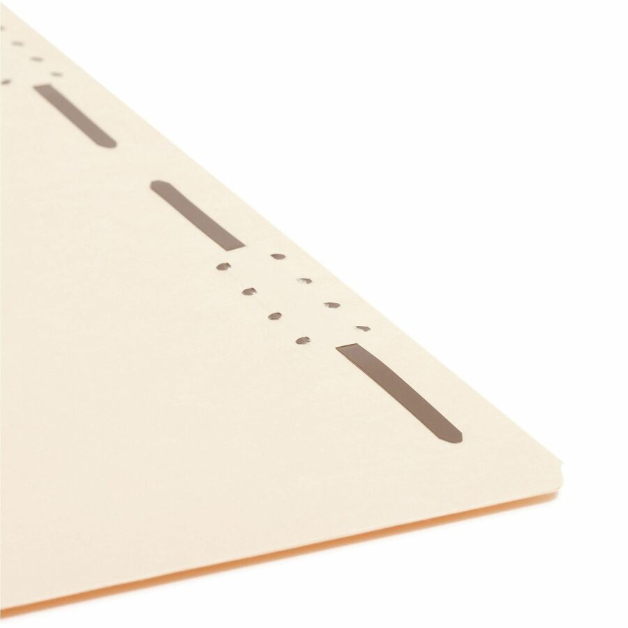 Top Tab Fastener Folders, Straight Tabs, 0.75" Expansion, 2 Fasteners, Legal Size, Manila Exterior, 50/Box