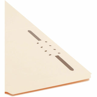 Top Tab Fastener Folders, 1/3-Cut Tabs: Assorted, 0.75" Expansion, 1 Fastener, Legal Size, Manila Exterior, 50/Box