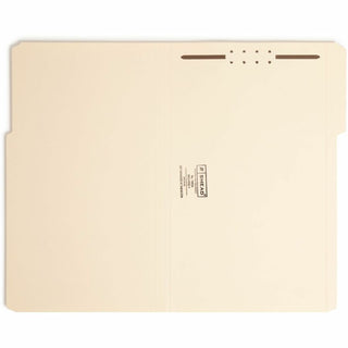 Top Tab Fastener Folders, 1/3-Cut Tabs: Assorted, 0.75" Expansion, 1 Fastener, Legal Size, Manila Exterior, 50/Box