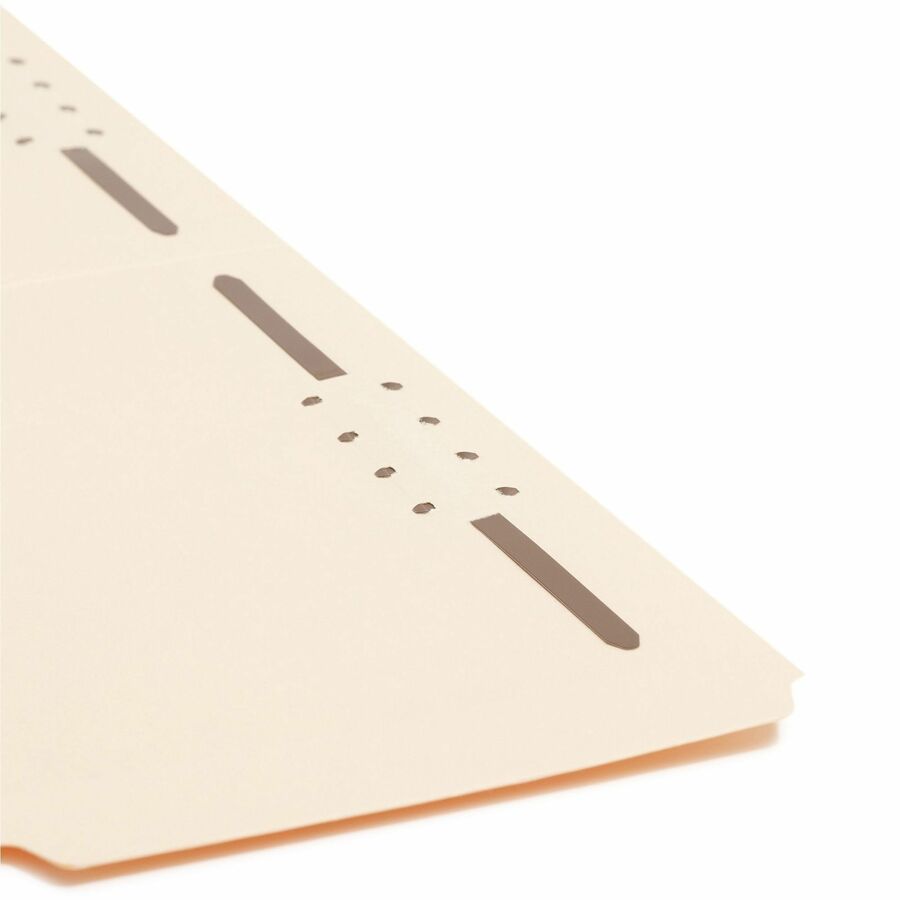 Top Tab Fastener Folders, 1/3-Cut Tabs: Assorted, 0.75" Expansion, 2 Fasteners, Legal Size, Manila Exterior, 50/Box