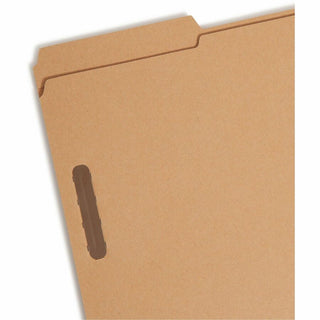 Top Tab Fastener Folders, 1/3-Cut Tabs: Assorted, 0.75" Expansion, 2 Fasteners, Legal Size, Kraft Exterior, 50/Box