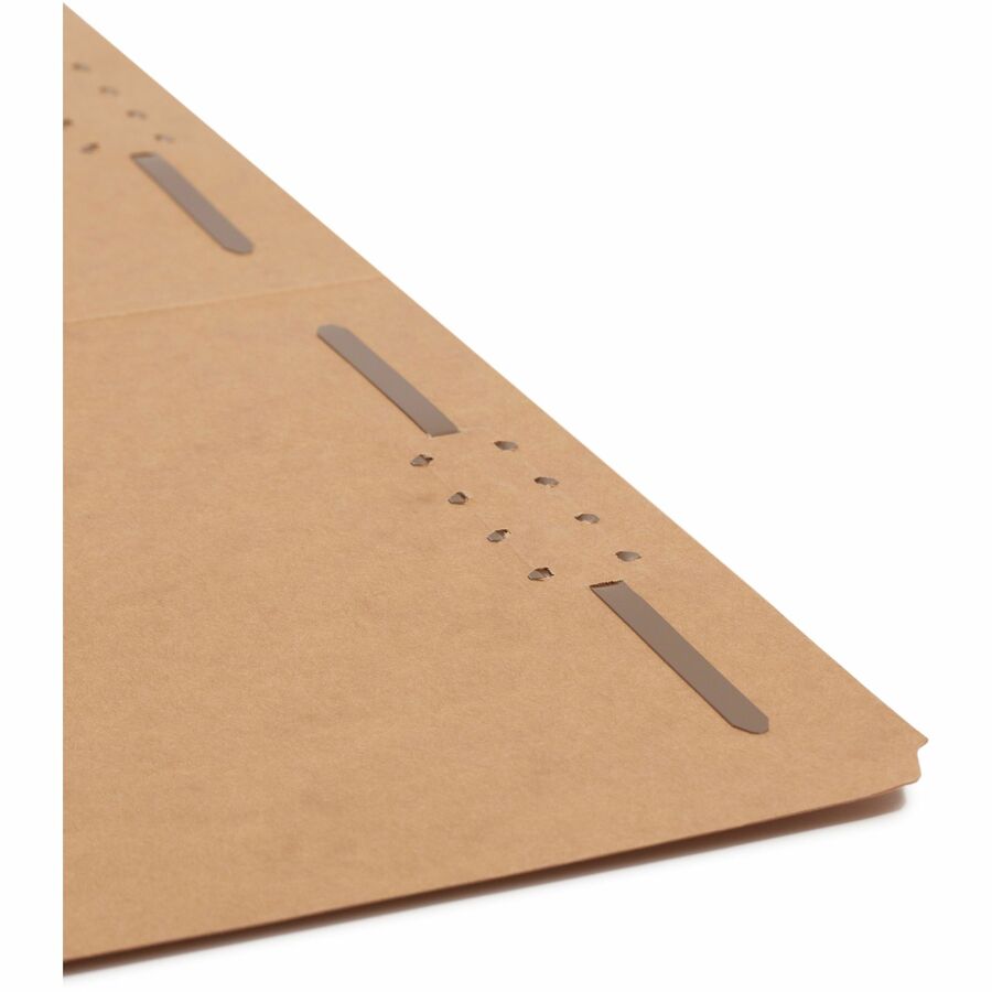 Top Tab Fastener Folders, Guide-Height 2/5-Cut Tabs, 0.75" Expansion, 2 Fasteners, Legal Size, 17-pt Kraft, 50/Box