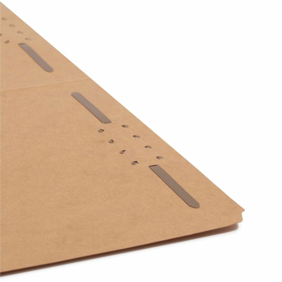 Top Tab Fastener Folders, Guide-Height 2/5-Cut Tabs, 0.75" Expansion, 2 Fasteners, Legal Size, 17-pt Kraft, 50/Box