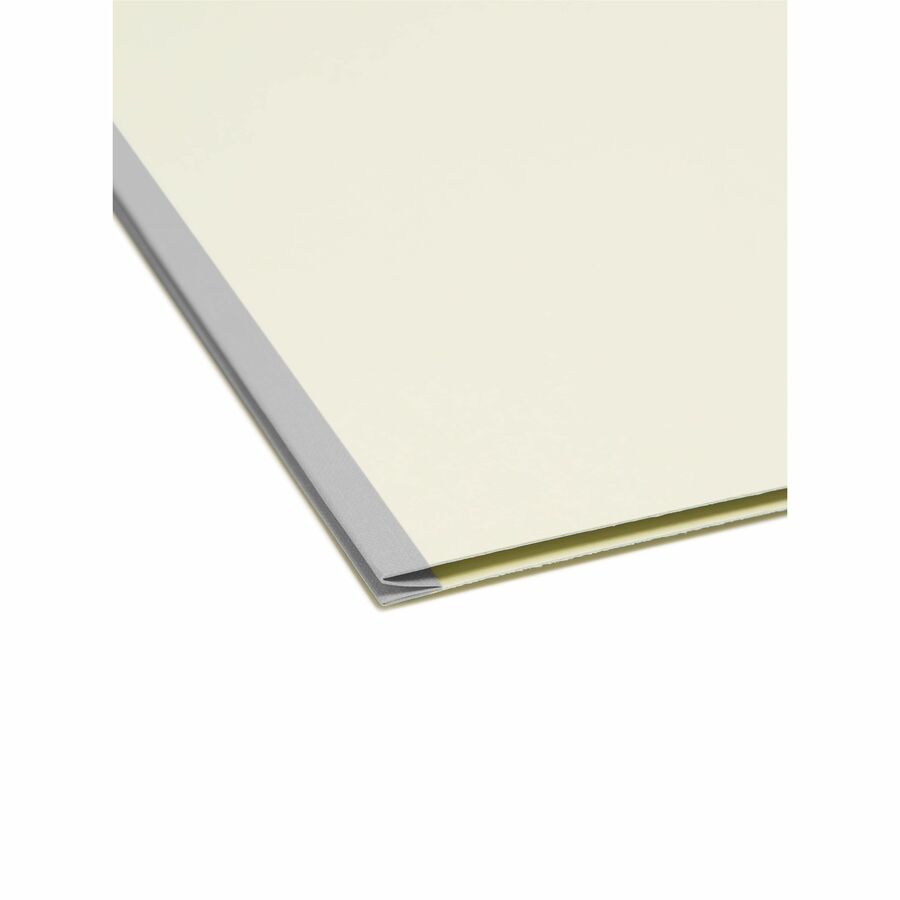 Recycled Pressboard Fastener Folders, 1/3-Cut Tabs, Two SafeSHIELD Fasteners, 1" Expansion, Legal Size, Gray-Green, 25/Box