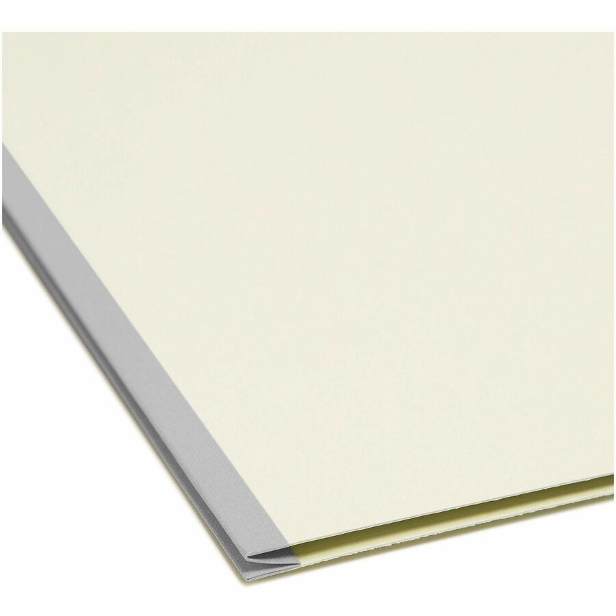 Recycled Pressboard Fastener Folders, 1/3-Cut Tabs, Two SafeSHIELD Fasteners, 1" Expansion, Legal Size, Gray-Green, 25/Box
