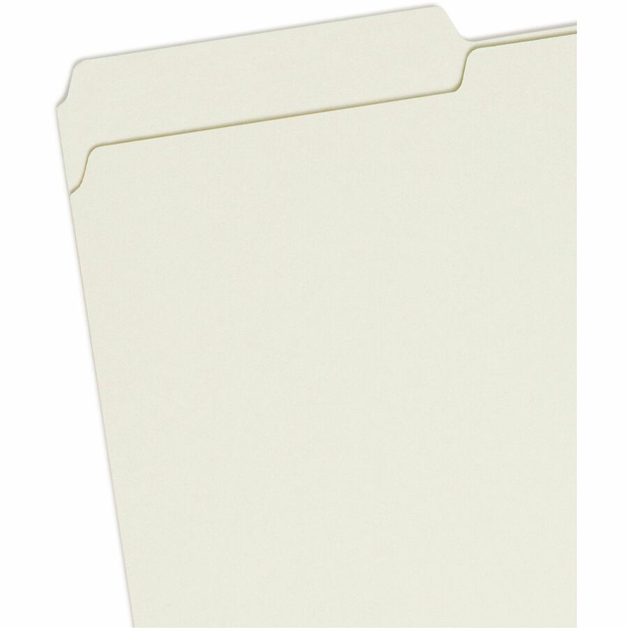 Recycled Pressboard Fastener Folders, 1/3-Cut Tabs, Two SafeSHIELD Fasteners, 3" Expansion, Legal Size, Gray-Green, 25/Box