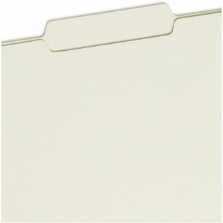 Recycled Pressboard Folders, Two SafeSHIELD Coated Fasteners, 2/5-Cut: R of C, 2" Expansion, Legal Size, Gray-Green, 25/Box