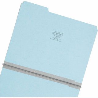 Expanding Recycled Heavy Pressboard Folders, 1/3-Cut Tabs: Assorted, Letter Size, 1" Expansion, Blue, 25/Box