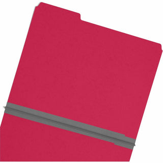 Expanding Recycled Heavy Pressboard Folders, 1/3-Cut Tabs: Assorted, Letter Size, 1" Expansion, Bright Red, 25/Box