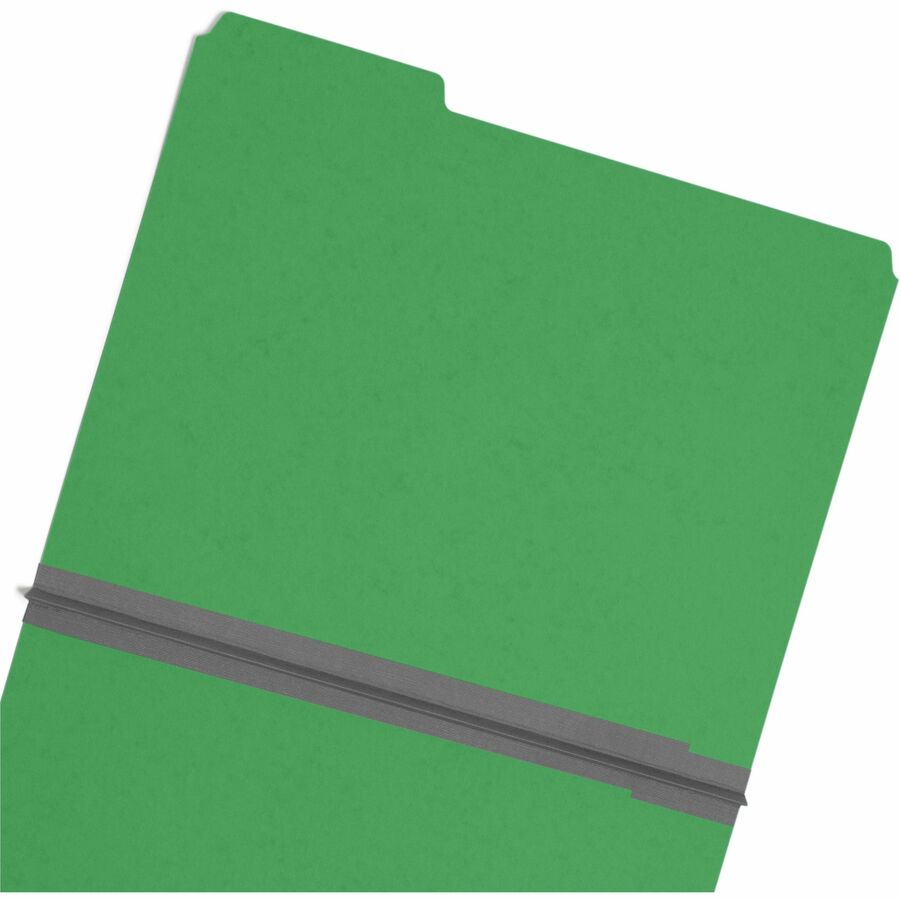 Expanding Recycled Heavy Pressboard Folders, 1/3-Cut Tabs: Assorted, Letter Size, 1" Expansion, Green, 25/Box