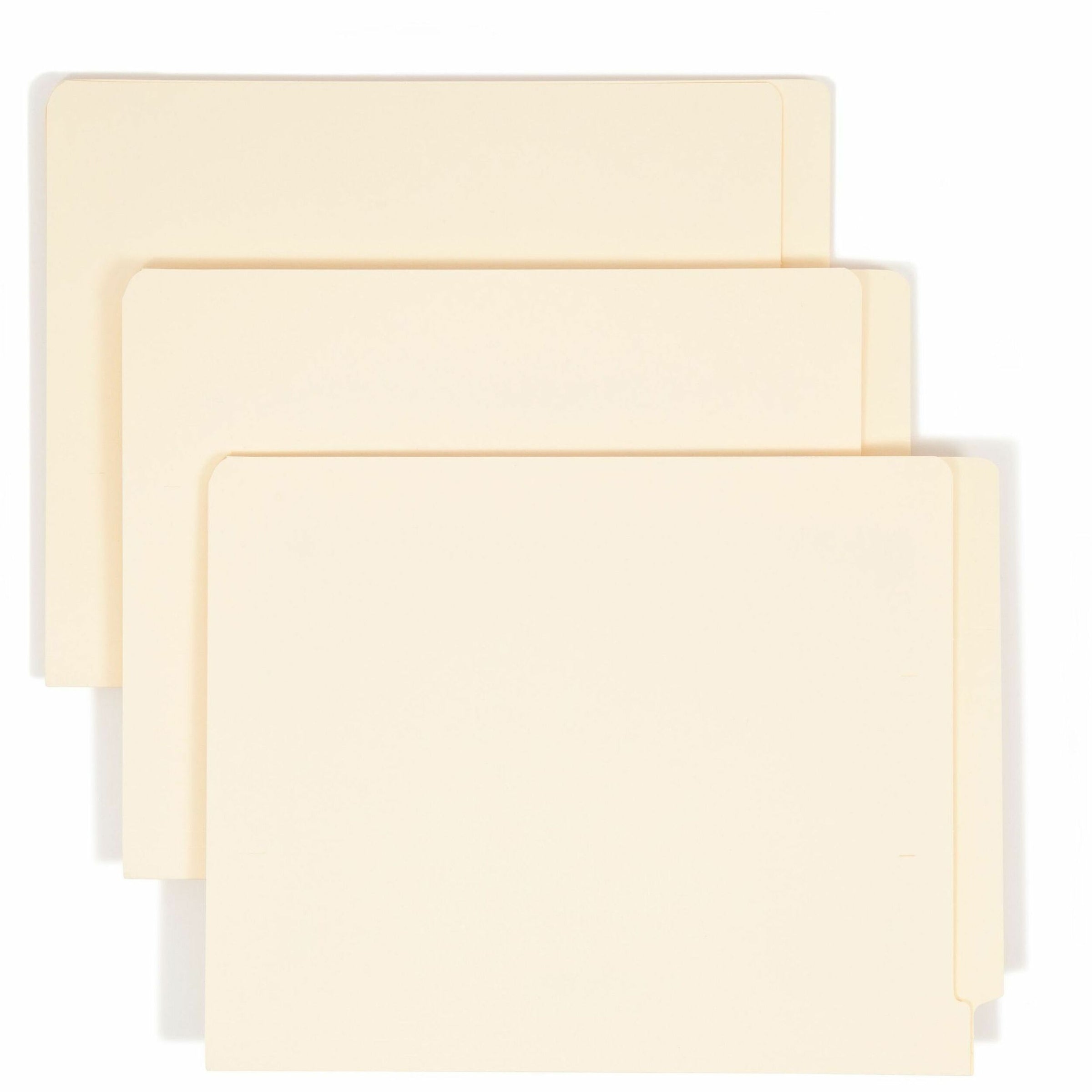 Heavyweight Manila End Tab Folders, 9.5" High Front, Straight 1-Ply Tabs, Letter Size, 0.75" Expansion, Manila, 100/Box
