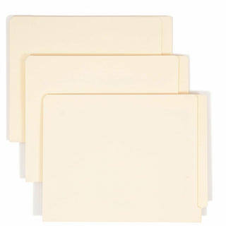 Heavyweight Manila End Tab Folders, 9.5" High Front, Straight 1-Ply Tabs, Letter Size, 0.75" Expansion, Manila, 100/Box
