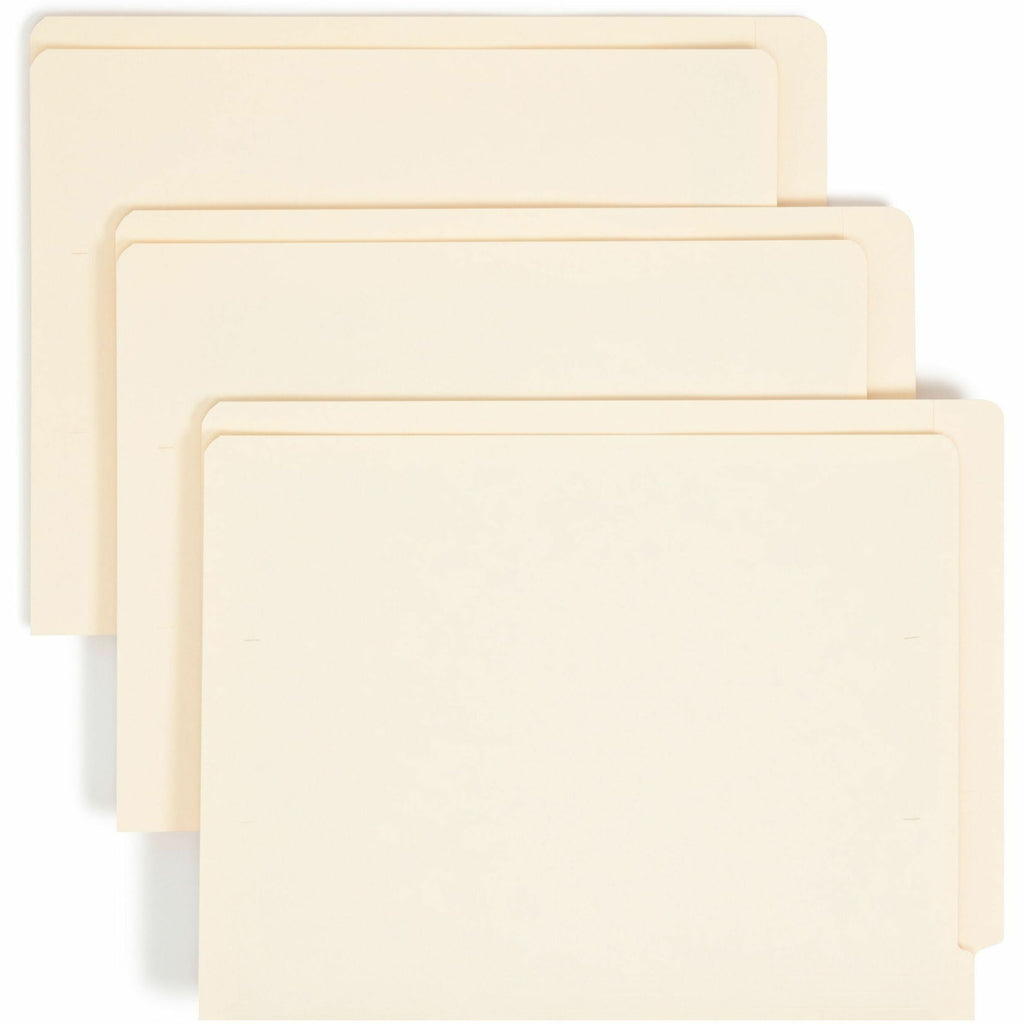 Heavyweight Manila End Tab Folders, 9" High Front, Straight Tabs, Letter Size, 0.75" Expansion, Manila, 100/Box