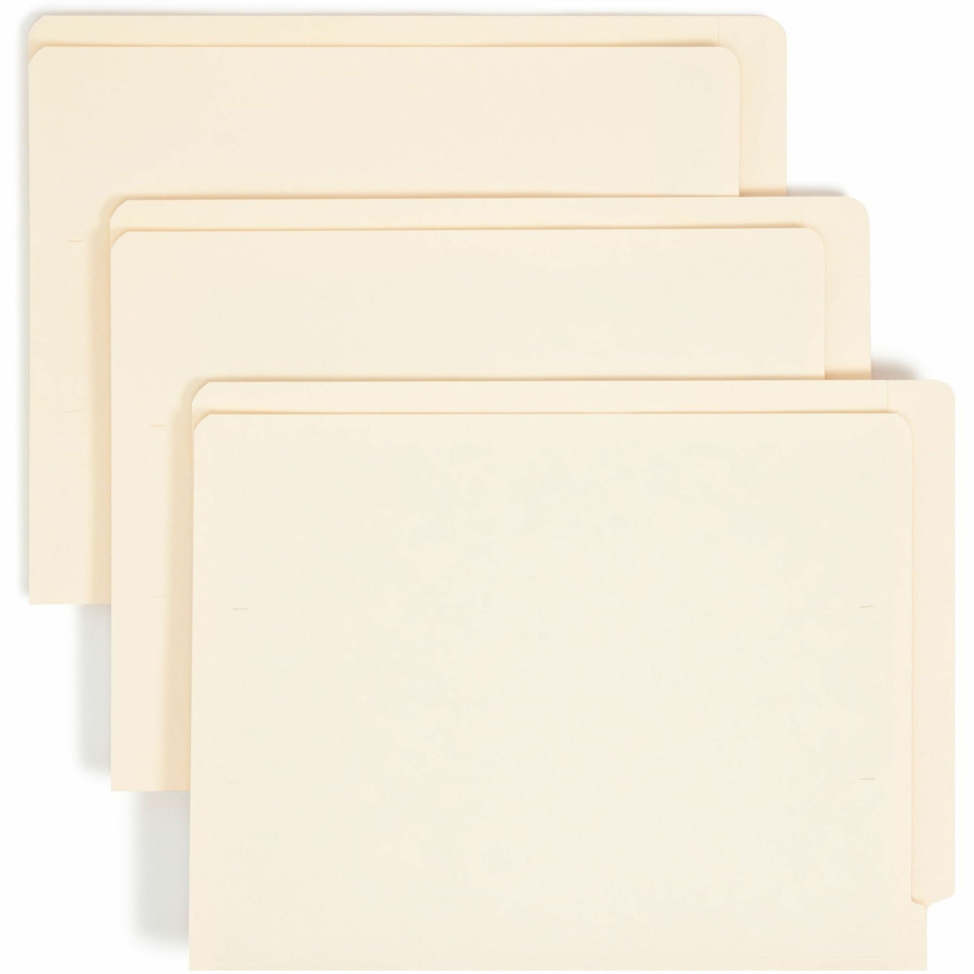 Heavyweight Manila End Tab Folders, 9" High Front, Straight Tabs, Letter Size, 0.75" Expansion, Manila, 100/Box