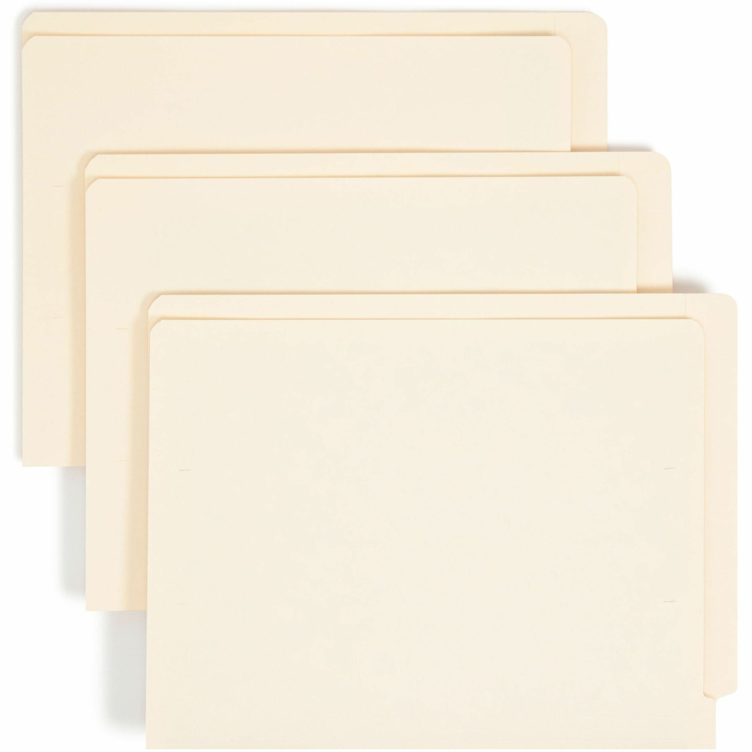 Heavyweight Manila End Tab Folders, 9" High Front, Straight Tabs, Letter Size, 0.75" Expansion, Manila, 100/Box