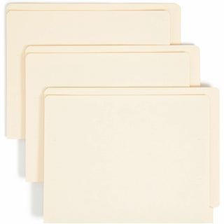 Heavyweight Manila End Tab Folders, 9" High Front, Straight Tabs, Letter Size, 0.75" Expansion, Manila, 100/Box