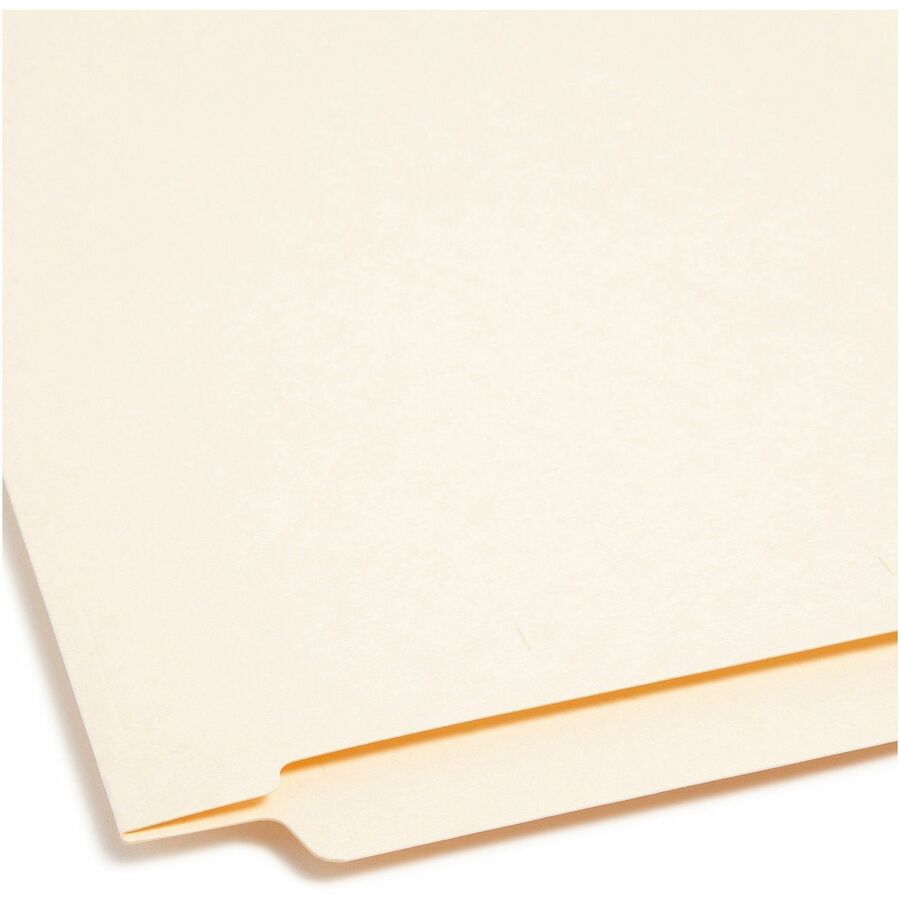 Heavyweight Manila End Tab Folders, 9" High Front, Straight Tabs, Letter Size, 0.75" Expansion, Manila, 100/Box