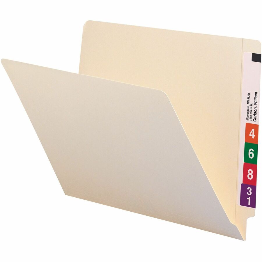 Heavyweight Manila End Tab Folders, 9" High Front, Straight Tabs, Letter Size, 0.75" Expansion, Manila, 100/Box