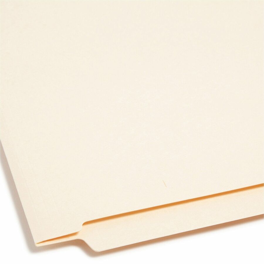 Heavyweight Manila End Tab Folders, 9.5" High Front, Straight Tabs, Letter Size, 0.75" Expansion, Manila, 100/Box