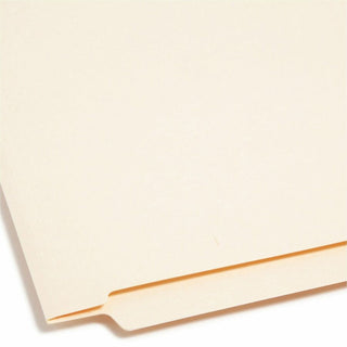 Heavyweight Manila End Tab Folders, 9.5" High Front, Straight Tabs, Letter Size, 0.75" Expansion, Manila, 100/Box