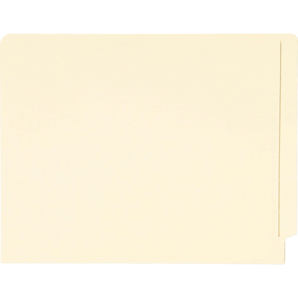 End Tab Folders with Antimicrobial Product Protection, Straight Tabs, Letter Size, 0.75" Expansion, Manila, 100/Box