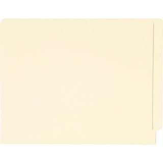 End Tab Folders with Antimicrobial Product Protection, Straight Tabs, Letter Size, 0.75" Expansion, Manila, 100/Box