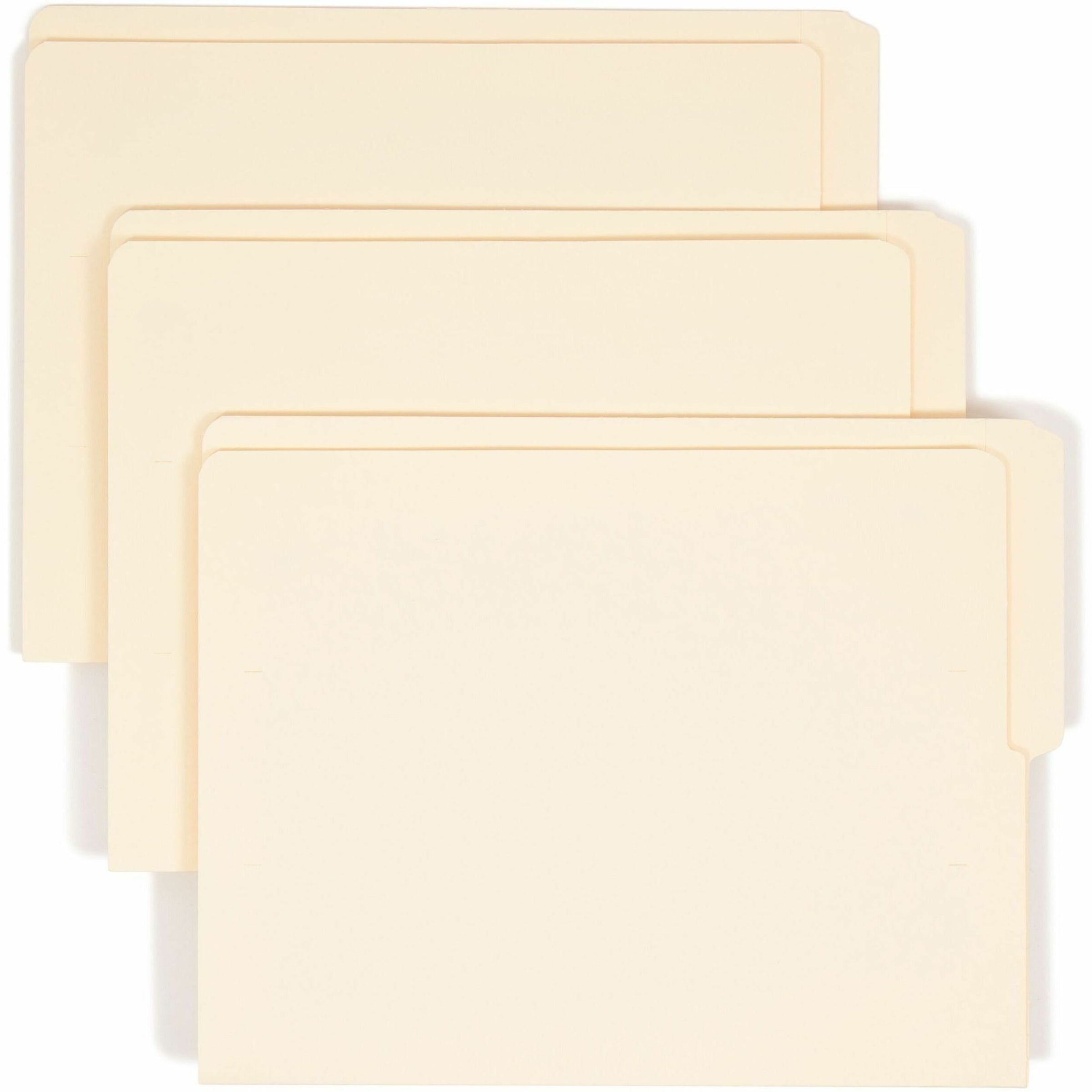 Heavyweight Manila End Tab Folders, 9" High Front, 1/2-Cut Tabs: Top, Letter Size, 0.75" Expansion, Manila, 100/Box