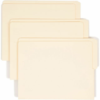 Heavyweight Manila End Tab Folders, 9" High Front, 1/2-Cut Tabs: Top, Letter Size, 0.75" Expansion, Manila, 100/Box