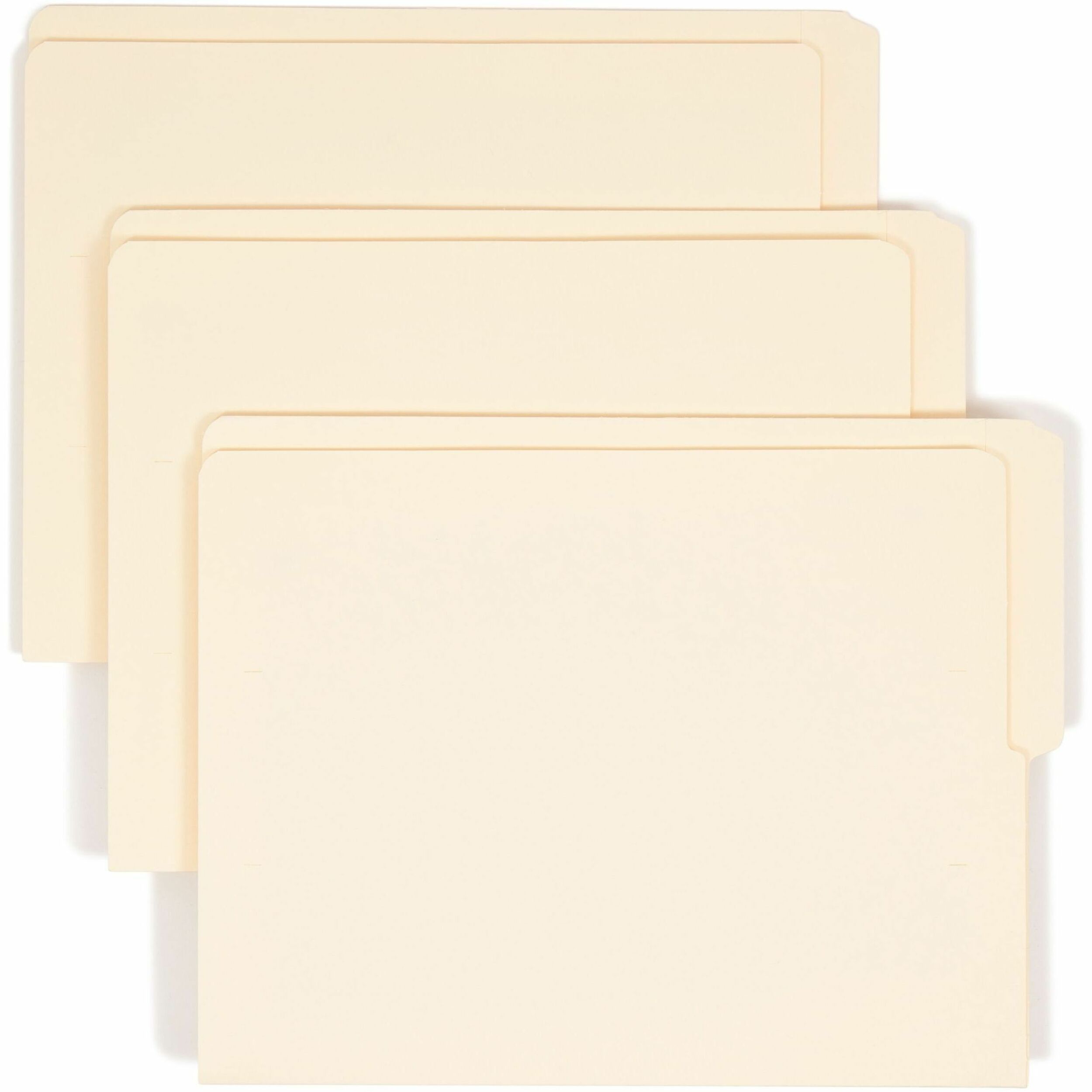 Heavyweight Manila End Tab Folders, 9" High Front, 1/2-Cut Tabs: Top, Letter Size, 0.75" Expansion, Manila, 100/Box