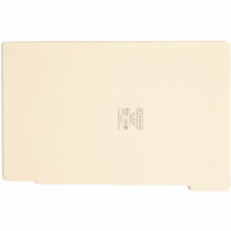 Heavyweight Manila End Tab Folders, 9" High Front, 1/3-Cut Tabs: Assorted, Letter, 0.75" Expansion, Manila, 100/Box