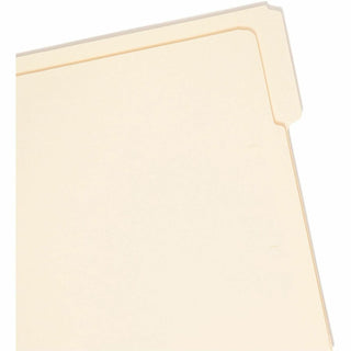 Heavyweight Manila End Tab Folders, 9" High Front, 1/3-Cut Tabs: Assorted, Letter, 0.75" Expansion, Manila, 100/Box