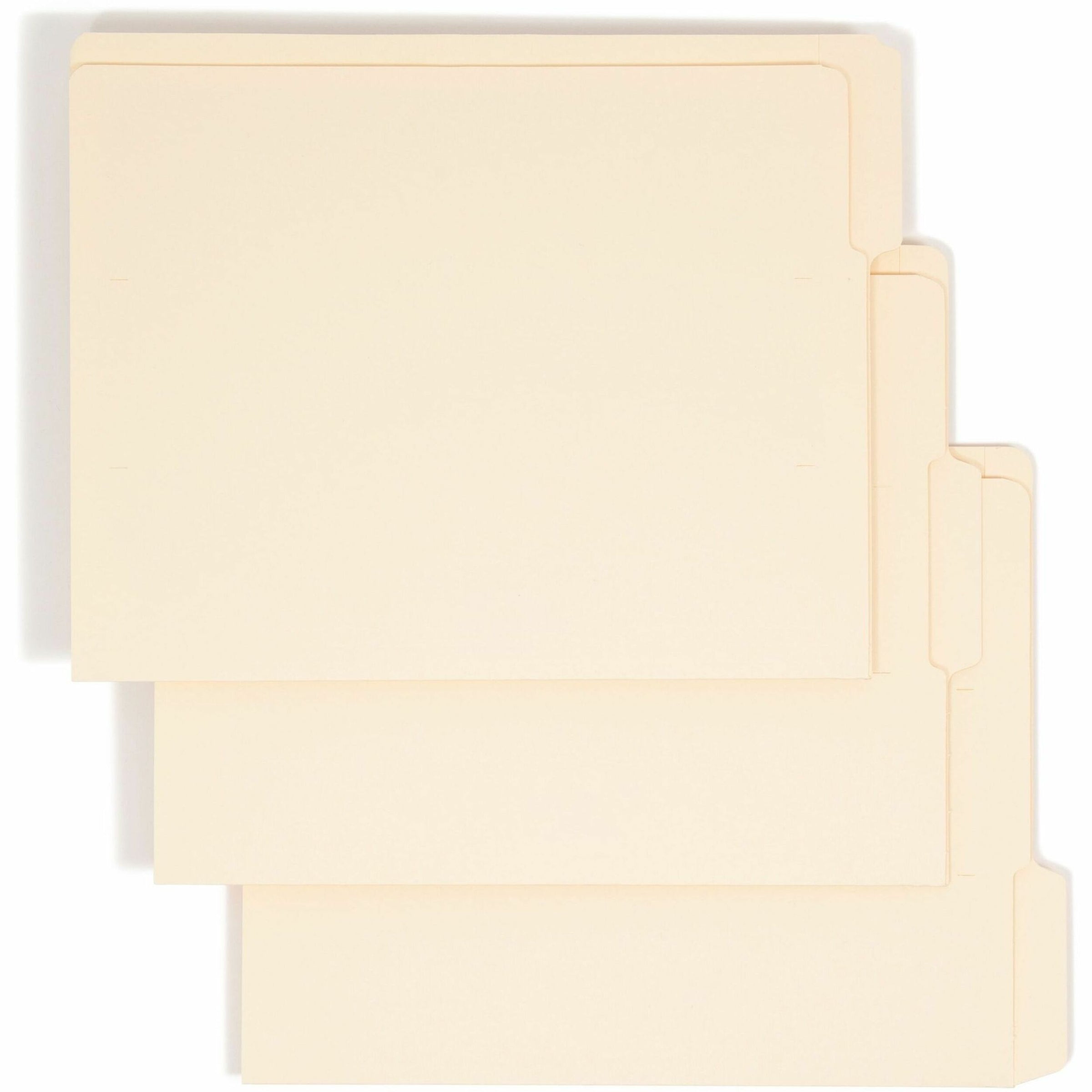 Heavyweight Manila End Tab Folders, 9" High Front, 1/3-Cut Tabs: Assorted, Letter, 0.75" Expansion, Manila, 100/Box